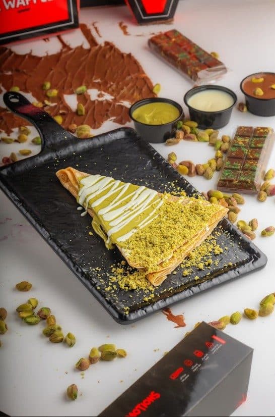 A Papa Chocolate pistachio crepe
